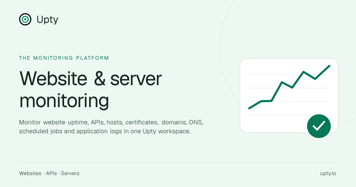 Website & server monitoring — Upty